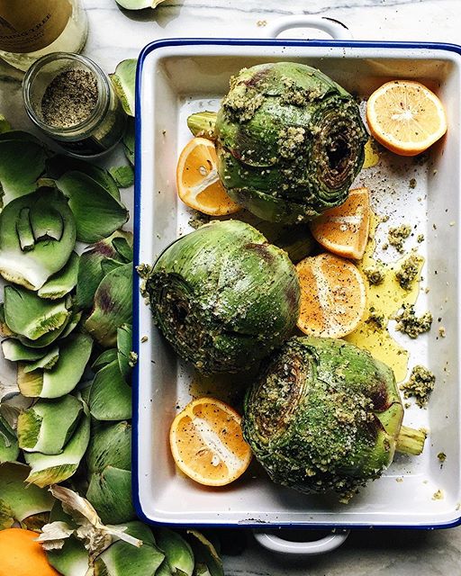 Carciofi Alla Romana (roman Style Artichokes) Recipe The Feedfeed