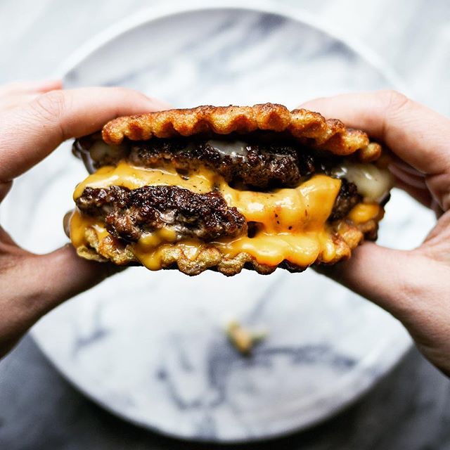 Double Waffle Cheeseburger by sofiesfoodstories | Quick & Easy Recipe ...