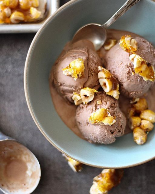 Hazelnut Praline Chocolate Crunch Ice Cream Recipe | The Feedfeed