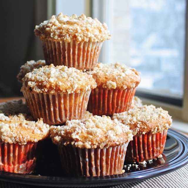 Caramel Cheesecake Muffins With Cinnamon Struesel Recipe The Feedfeed