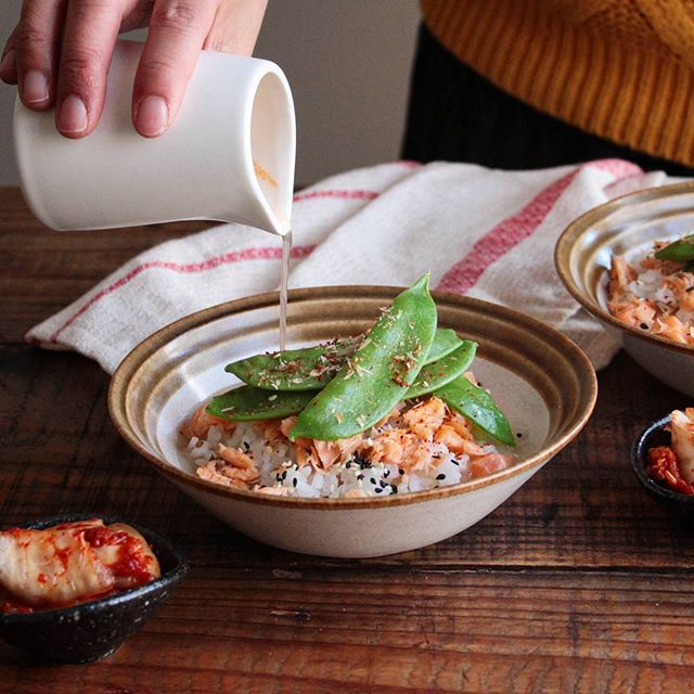 Salmon Rice Bowl With Nori And Sencha recipe by ? Angie feedmeichi