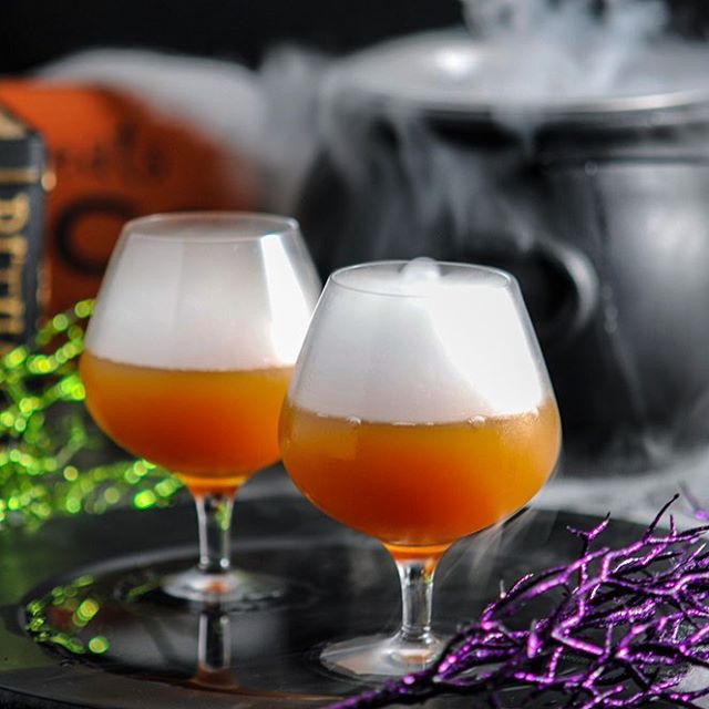 Bourbon Butterbeer Halloween Cocktail Recipe The Feedfeed