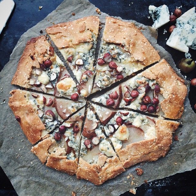 Pear & Blue Cheese Galette With Hazelnuts Recipe The Feedfeed
