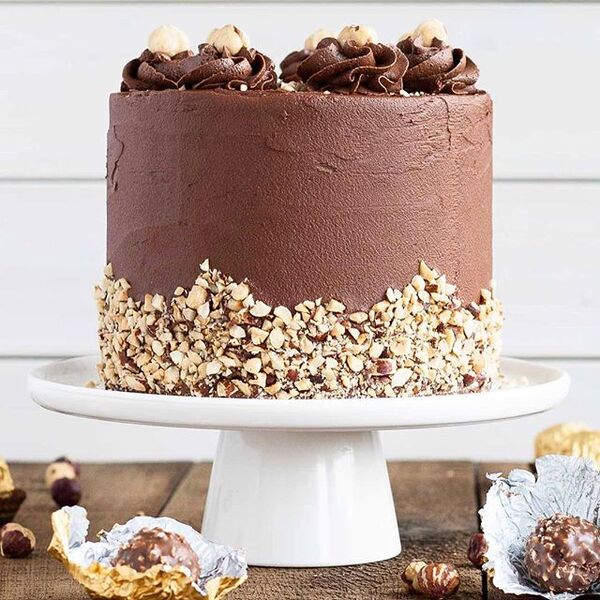 Chocolate Hazelnut Layer Cake Recipe By Kayley Mccabe The Feedfeed