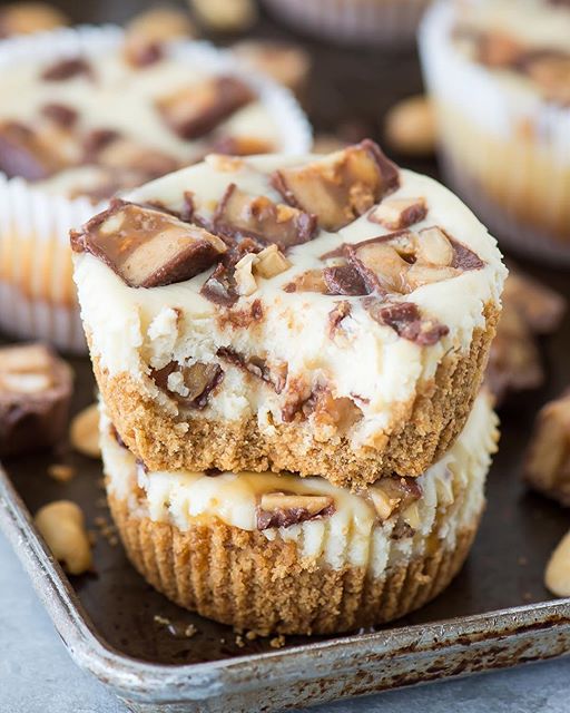 Mini Chocolate Peanut Caramel Cheesecakes by beth_thefirstyear | Quick ...