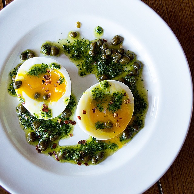 Capers + Eggs With Parsley Recipe The Feedfeed