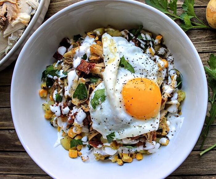 Leftover Thanksgiving Turkey Breakfast Skillet By Marinamakesblog Quick Easy Recipe The Feedfeed