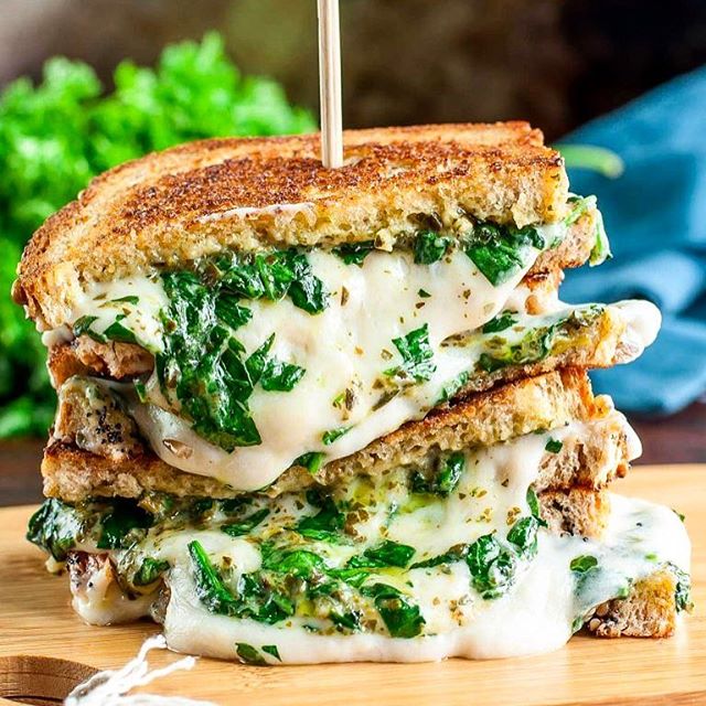 Spinach Pesto Grilled Cheese Recipe | The Feedfeed