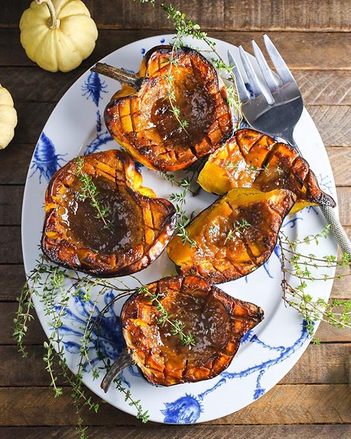 Roasted Acorn Squash With Brown Sugar And Dijon Mustard Glaze Recipe