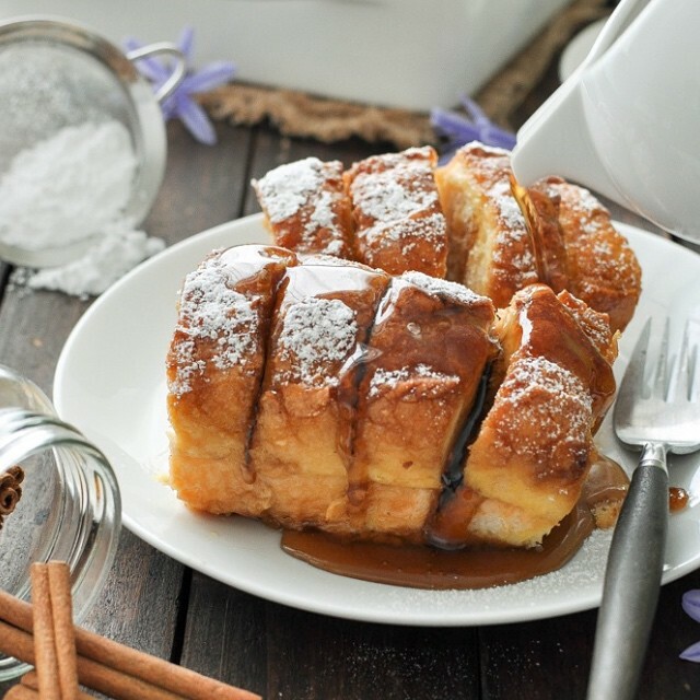 Hasselback French Toast With Maple Syrup Recipe By Nagi Dozer Recipetin Eats The Feedfeed