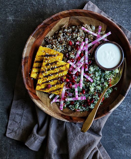 Grilled Turmeric Coriander Tofu Bowl Recipe The Feedfeed