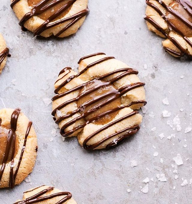 Salted Caramel Thumbprint Cookies Recipe | The Feedfeed