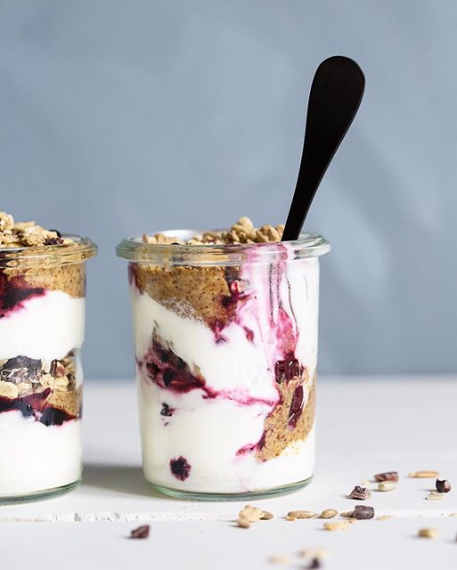 Honey Yogurt Parfaits With Almond Butter And Granola Recipe The Feedfeed