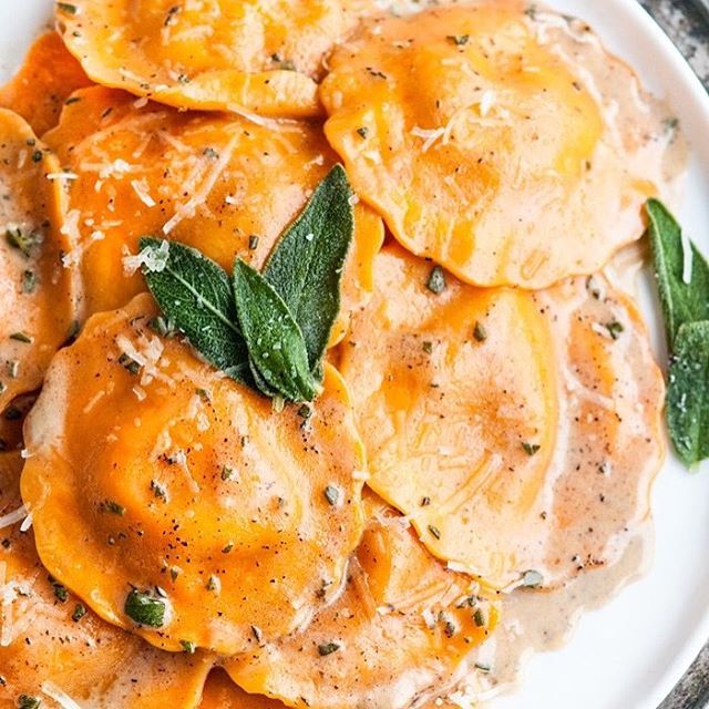 Sage Brown Butter Sauce Butternut Squash Ravioli Recipe The Feedfeed
