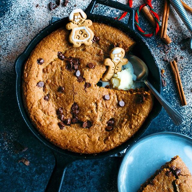 Giant Gingerbread Skillet Cookie by thealmondeater Quick & Easy