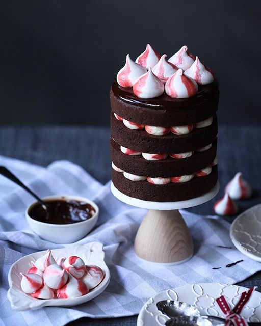 chocolate meringue brownies Stock Photo - Alamy
