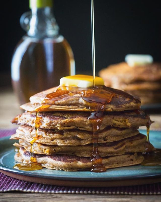 Whole Grain Buttermilk Apple Gingerbread Pancakes Recipe The Feedfeed