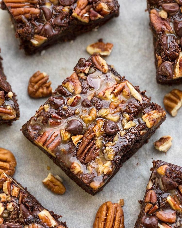 Caramel Pecan Brownies Recipe The Feedfeed
