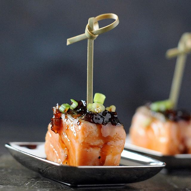 Salmon Bites With Bourbonglazed Recipe The Feedfeed