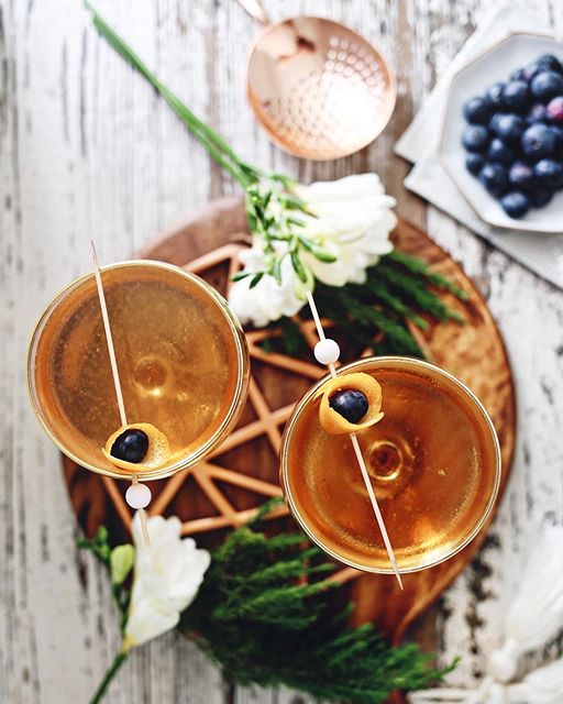 Cardamom Manhattan With Homemade Blueberry Bitters Recipe The Feedfeed
