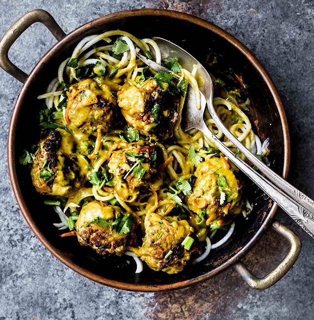 Turnip Noodles With Coconut Curry Pork Meatballs Recipe The Feedfeed
