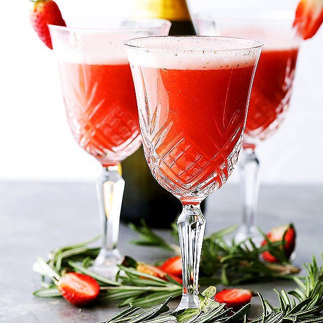 Strawberry Puree And Prosecco Cocktail recipe by Katerina ...