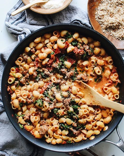 Sausage & Kale Pasta recipe by Bev Weidner | The Feedfeed