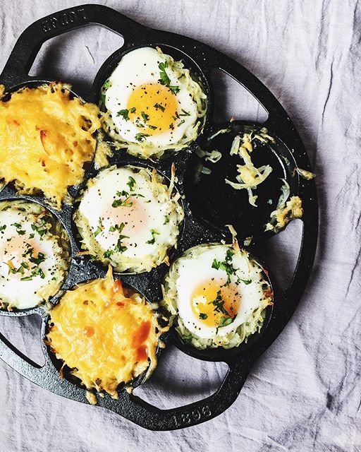 Cheesy Potato Baked Eggs Recipe | The Feedfeed