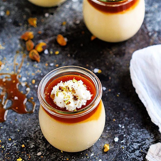 Butterscotch And Bourbon Budino With Salted Caramel Recipe The Feedfeed