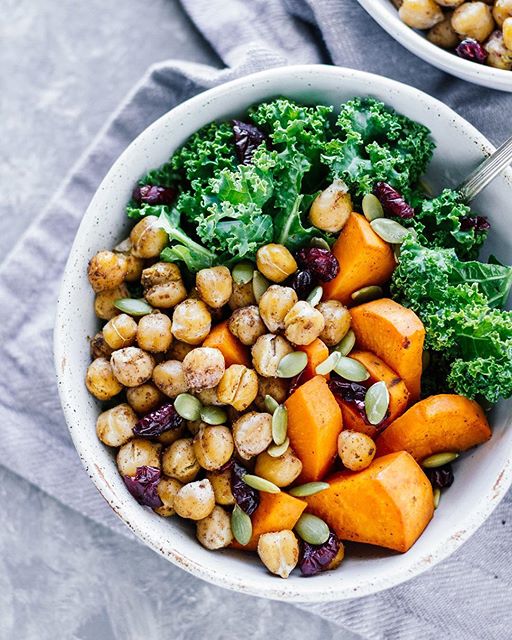 Spiced Sweet Potato And Chickpea Bowl With Dried Cranberries Recipe ...