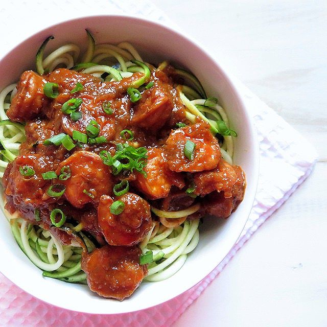 zoodles with shrimp