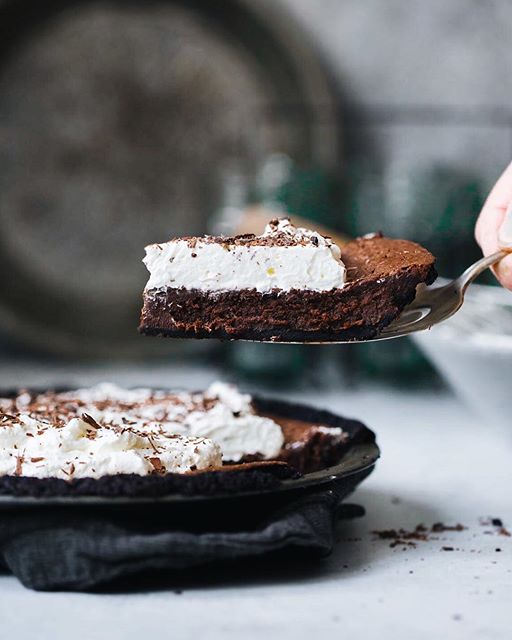 Chocolate Fudge Pie With Whipped Cream Recipe The Feedfeed