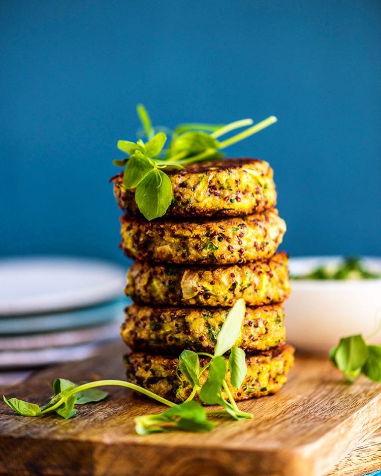 Quinoa Burgers With Avocado And Tahini Sauce Recipe The Feedfeed
