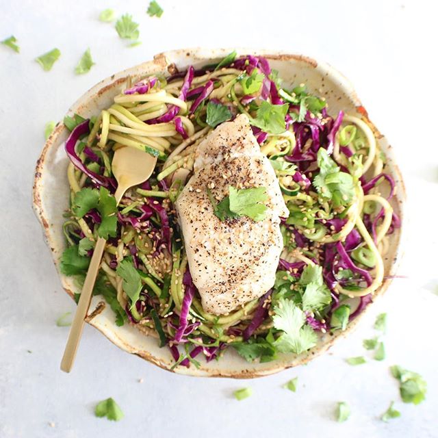 Sesame Zucchini Noodles With Haddock by thetoastedpinenut Quick