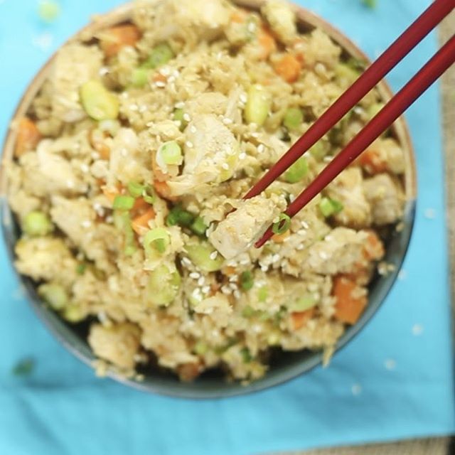 Chicken Cauliflower Fried Rice Recipe | The Feedfeed
