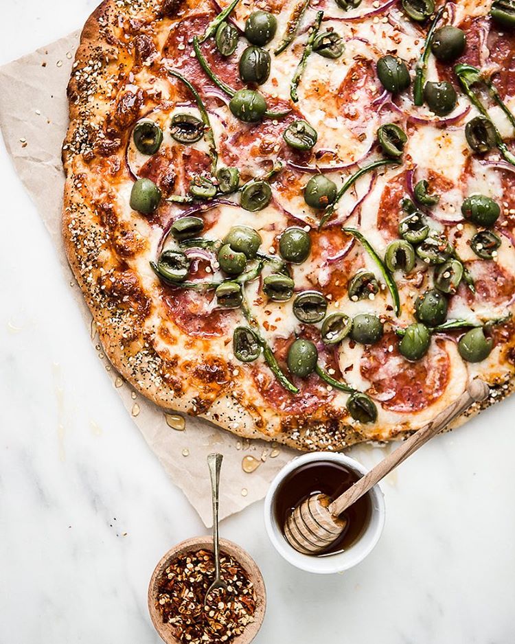 Jalapeño, Salami, Olive Pizza by themodernproper | Quick &amp; Easy Recipe ...