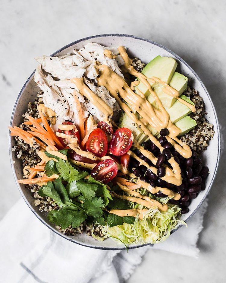 Shredded Chicken, Chickpea & Quinoa Bowl by themodernproper | Quick ...