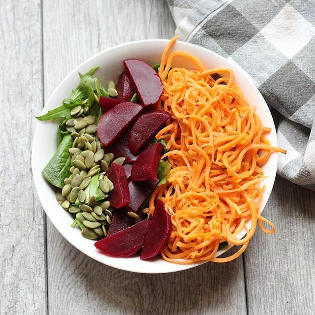 Spiralized Sweet Potato Salad