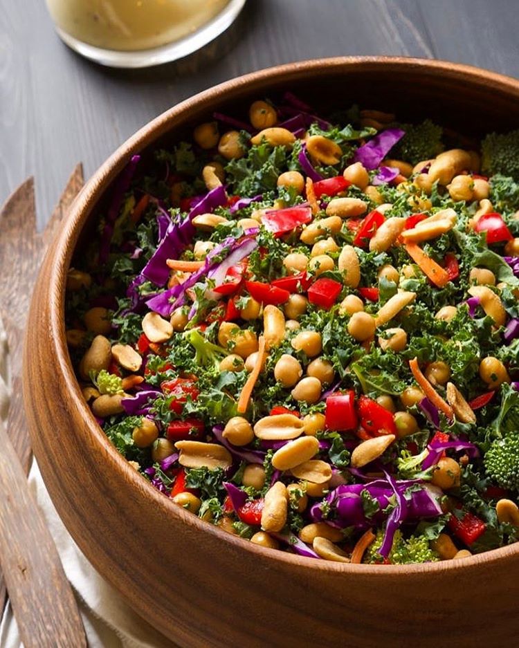 Rainbow Kale And Peanut Salad Recipe The Feedfeed