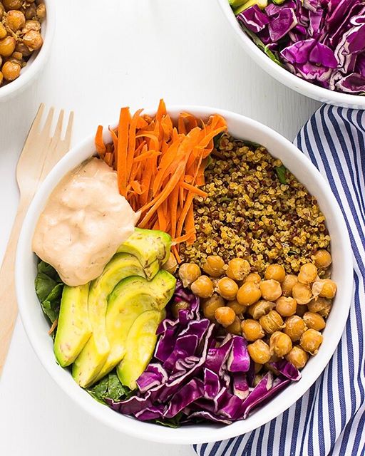 Veggie Bowl With Tahini Dressing by jessicainthekitchen Quick & Easy