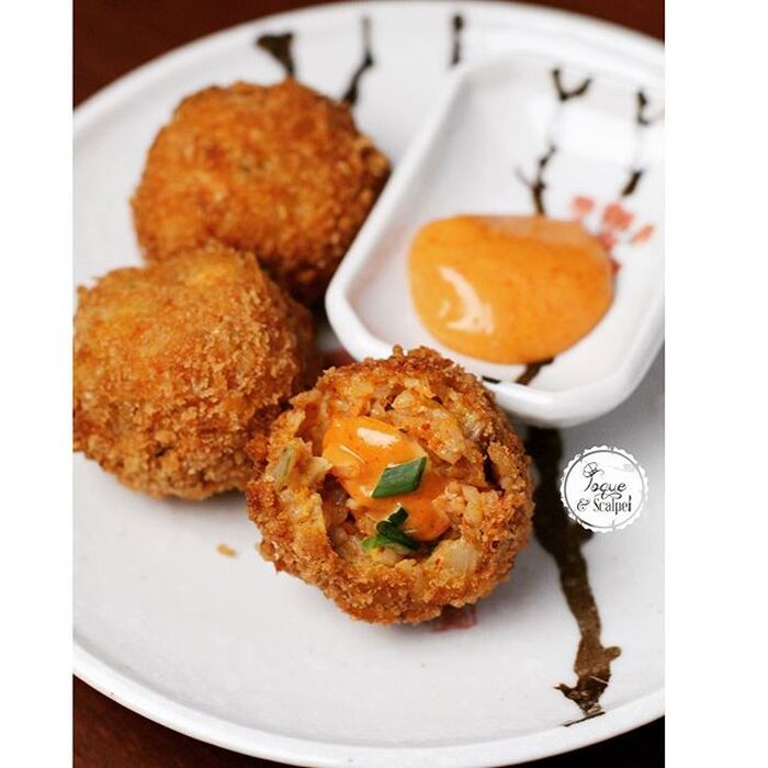 kimchi fried rice balls