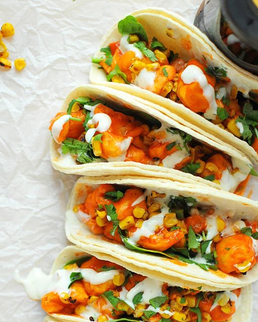 Buffalo Cauliflower Tacos Recipe By Kelly Pfeiffer Food Blogger The Feedfeed