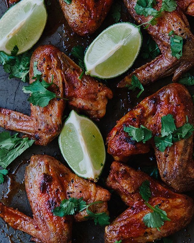 Crispy Chicken Wings With Red Curry & Lime Sauce by soletshangout