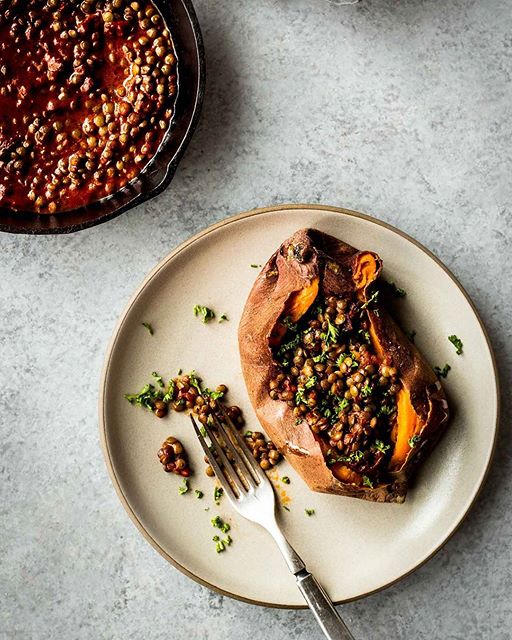 Sweet Potatoes Stuffed With Smoky Lentils Recipe The Feedfeed