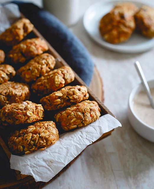 Carrot Cake Cookies With Cream Cheese And Almond Butter Glaze by