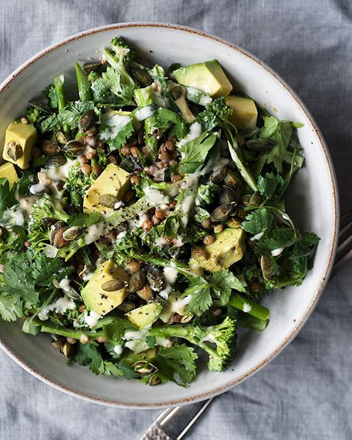 Lentil And Broccolini Salad With Sweet Tahini Dressing Recipe The Feedfeed