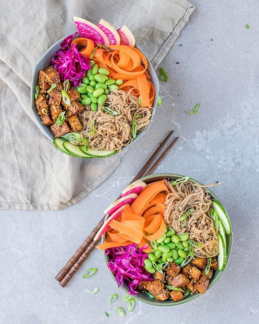 Soba Noodle And Tofu Poke Bowls Recipe | The Feedfeed