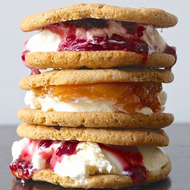 Almond Butter & Jam Ice Cream Sandwich Recipe The Feedfeed