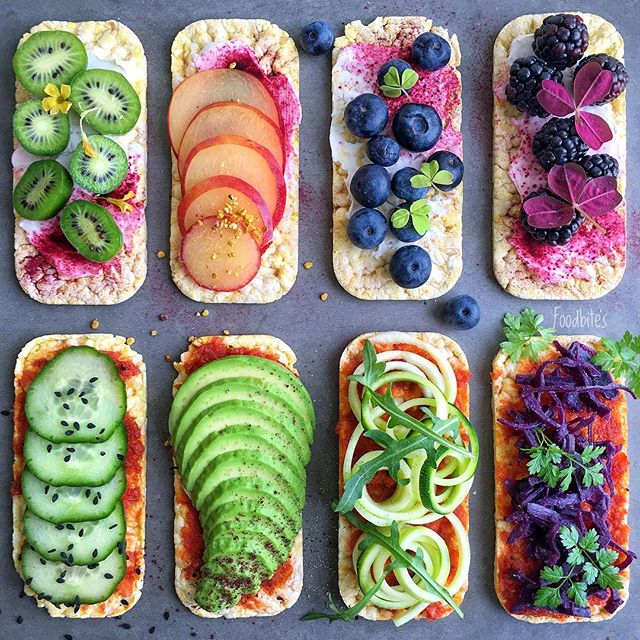 Topped Rice Cakes Fruit And Veggie Topped Rice Cakes Recipe | The Feedfeed