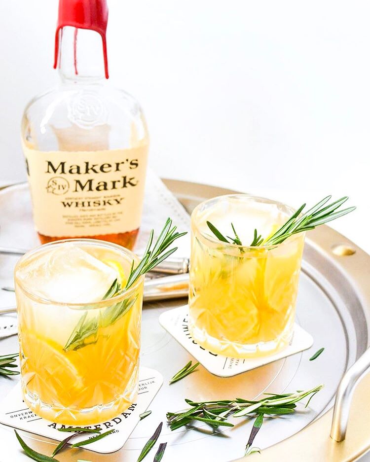Rosemary And Ginger Bourbon Cocktail recipe by Adrienne Appetites